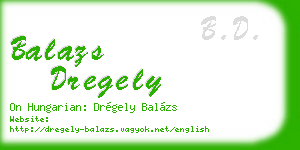 balazs dregely business card