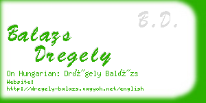 balazs dregely business card